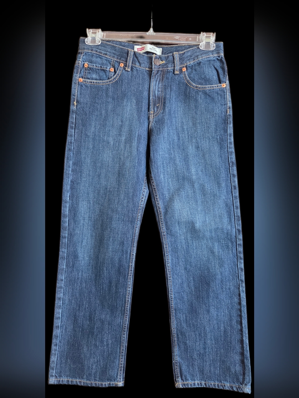 Levi's Boy's Straight Leg Jeans - Dark Blue Denim - New Without Tags